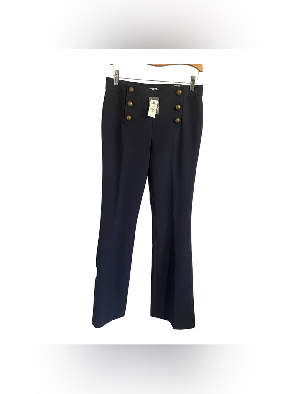 Express Women's Navy Sailor-Style Button Front Pants